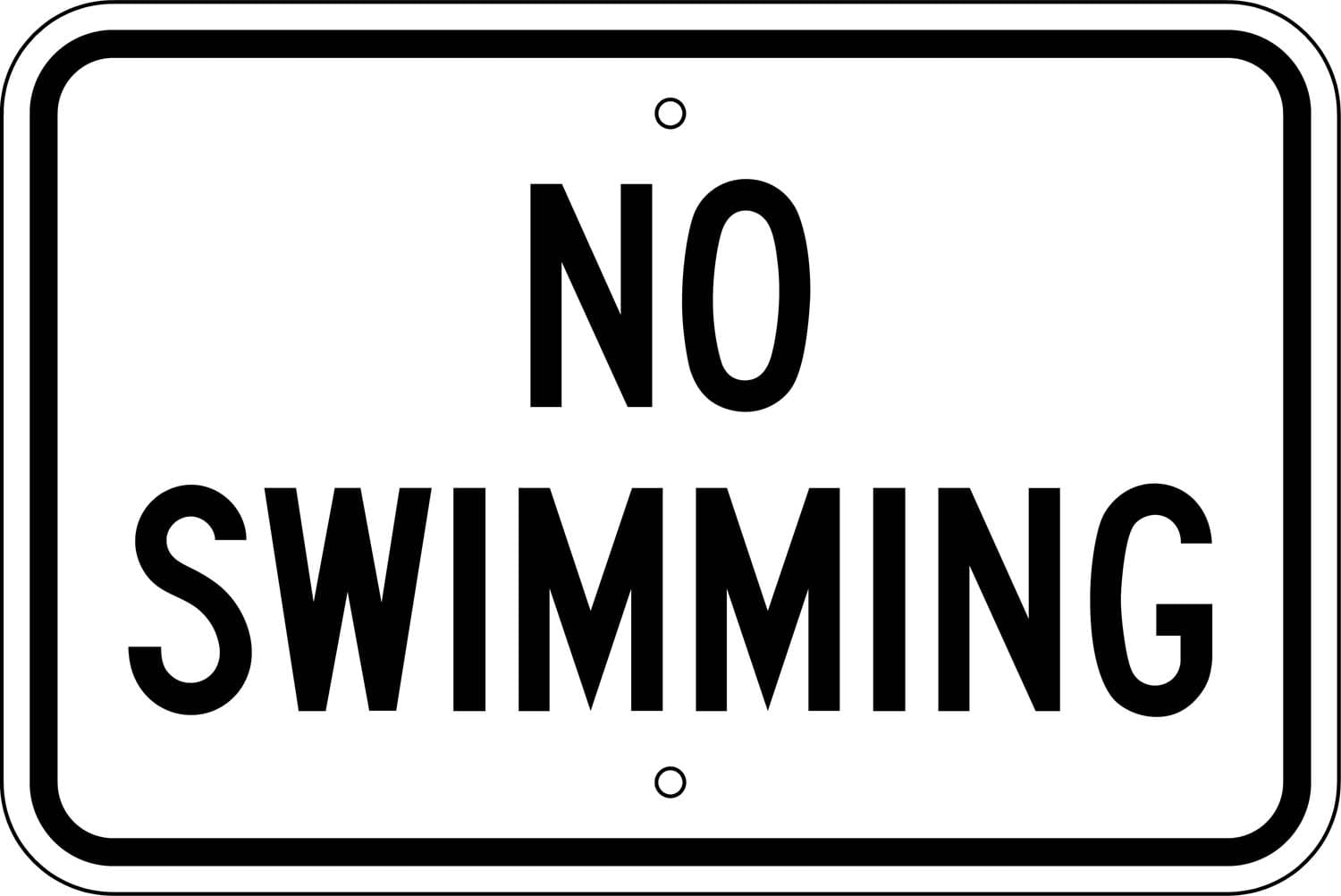 S2 20 no swimming sign