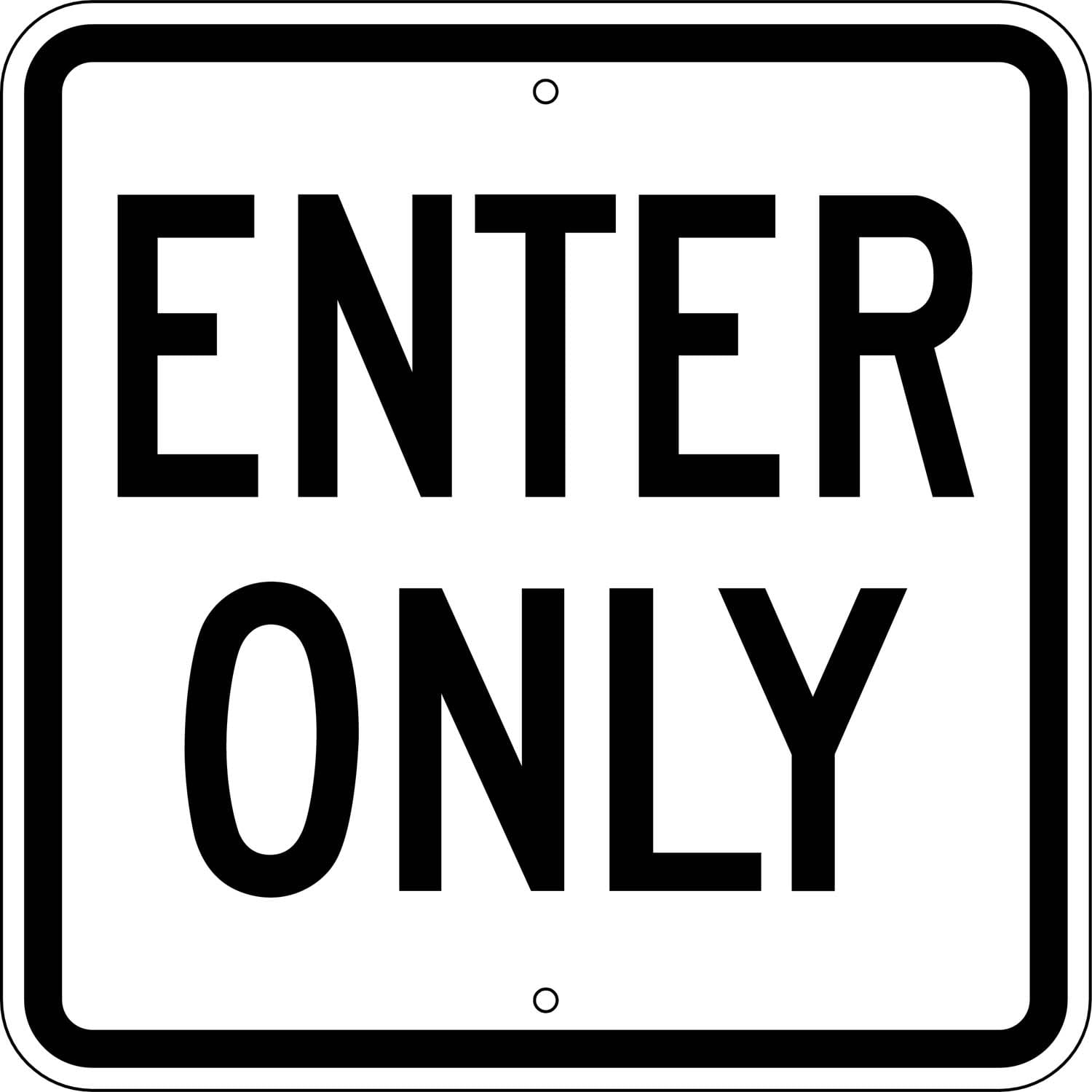 G 110 enter only sign