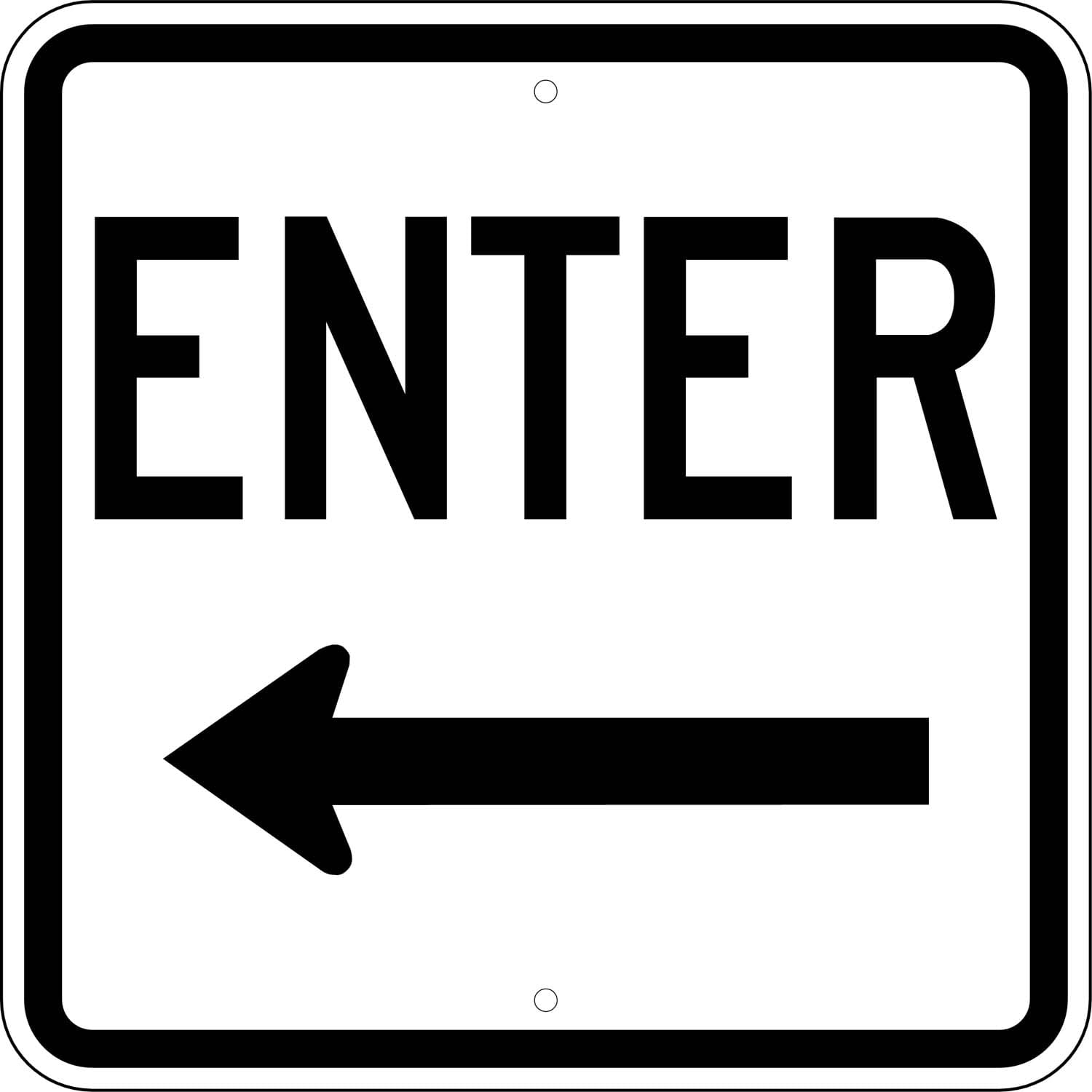 G 113l enter left arrow sign