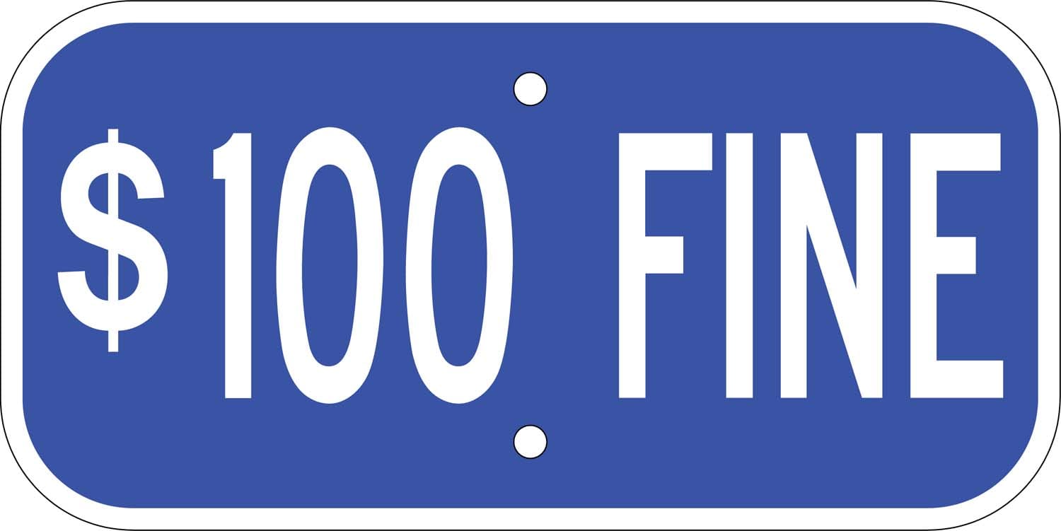 G 13c disabled parking 100 fine sign