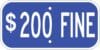 G 13e disabled parking 200 fine blue sign