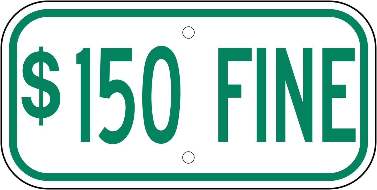 G 13g disabled parking 150 fine green sign