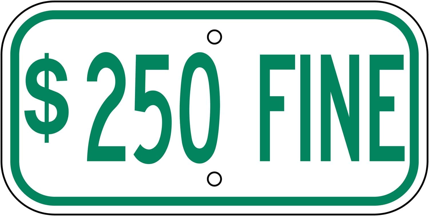 G 13i disabled parking 250 fine green sign