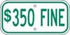 G 13j disabled parking 350 fine green sign