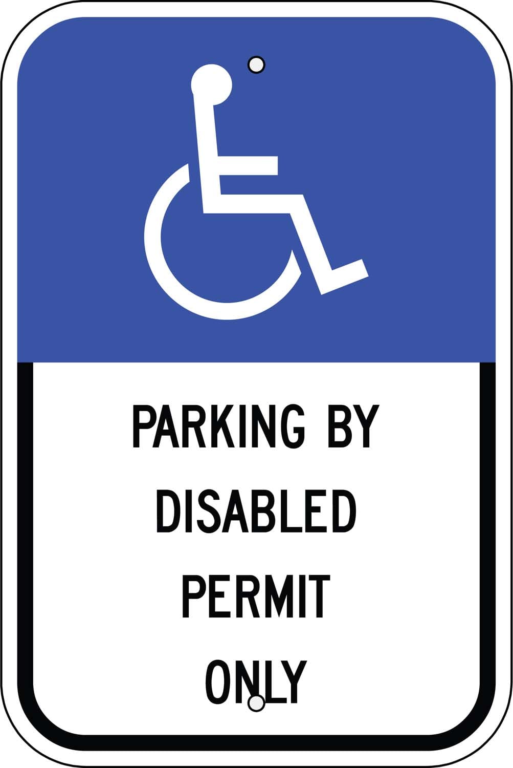 G 615 parking by disabled permit only florida sign