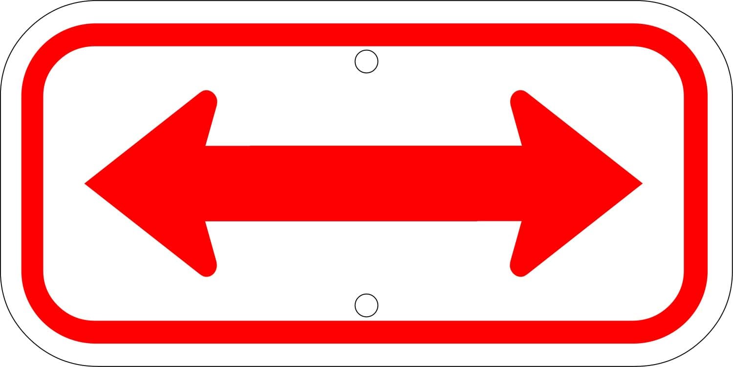 G 62d double arrow sign