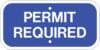 G 73 disabled permit required blue sign