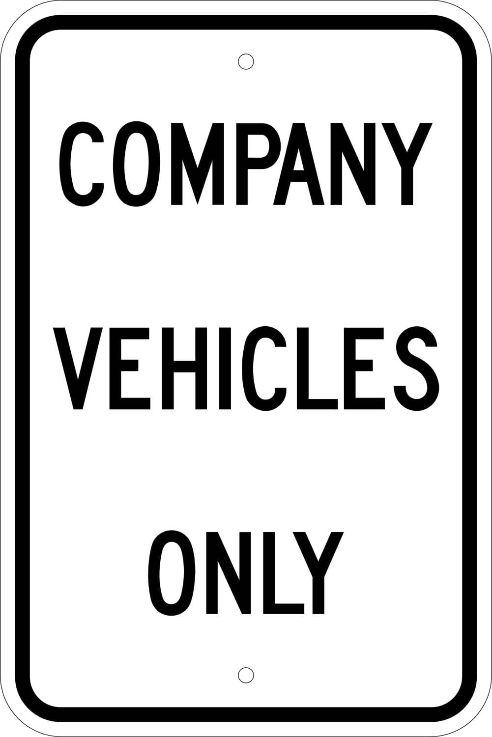 G 80 company vehicles only sign 1