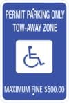 GA1218 disabled permit parking only georgia sign
