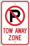 R 100 no parking symbol tow away zone sign 1