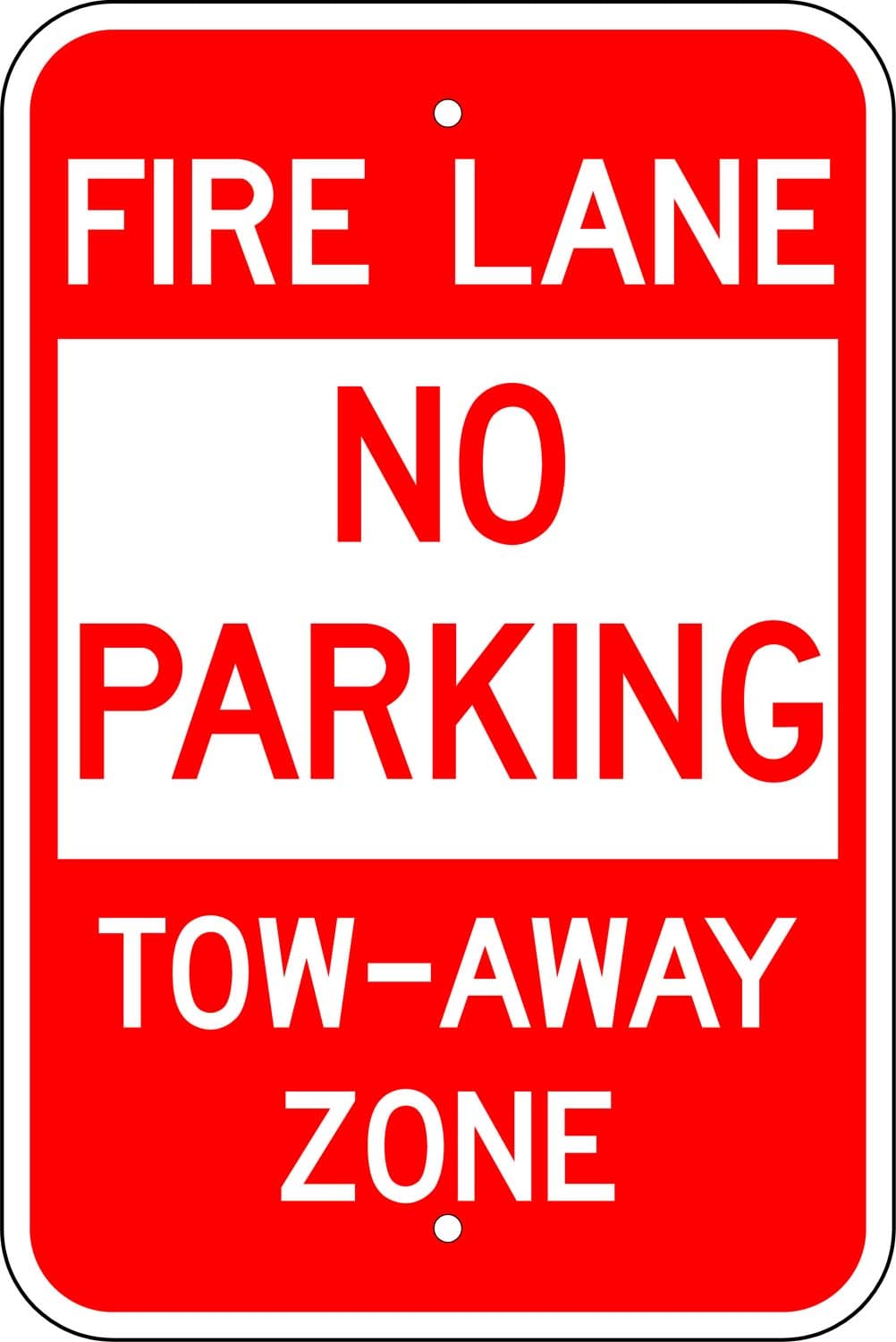 R 401 no parking fire lane tow away zone sign 1