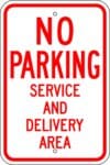 R 97 no parking service and delivery area sign 1