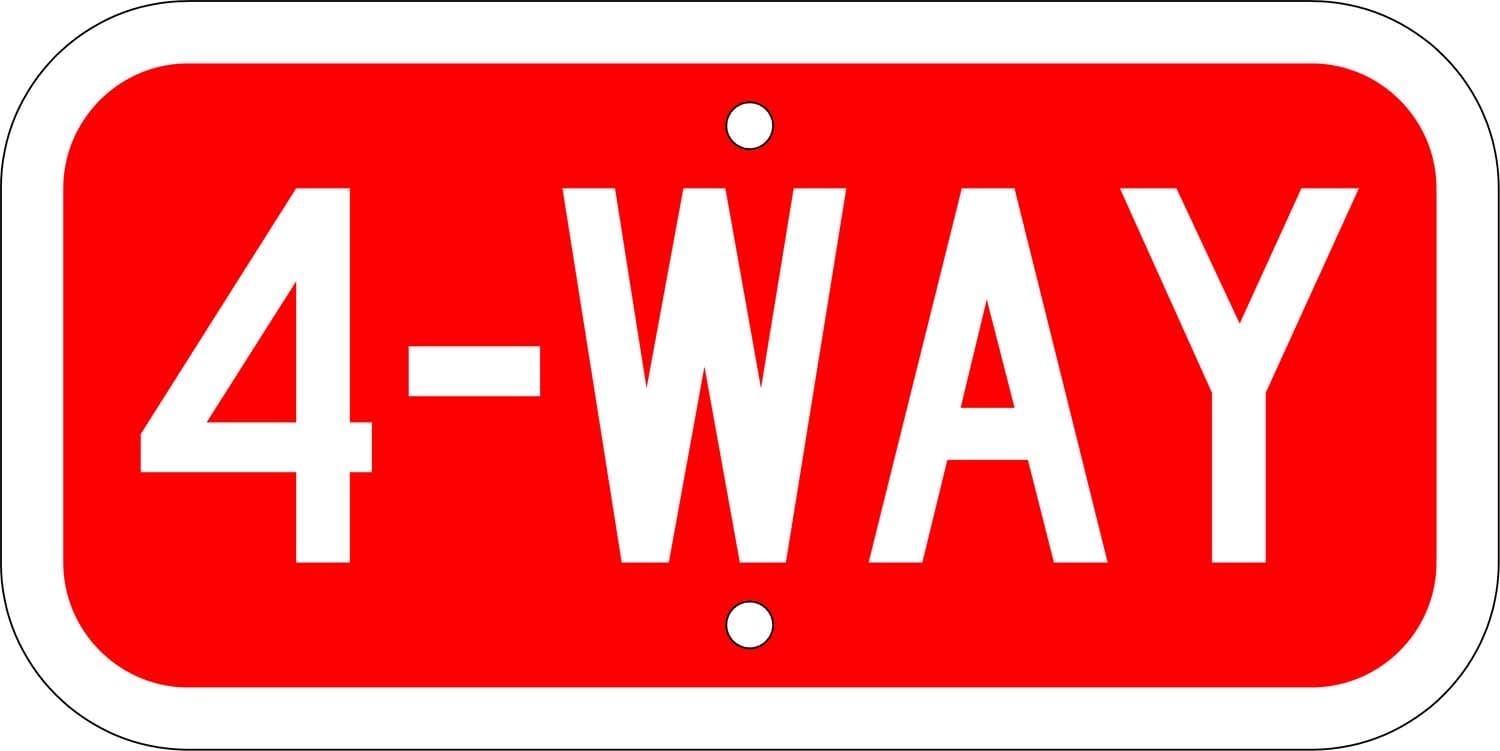 R1 3a 4 way sign