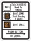 R10 3c pedestrian traffic signal sign