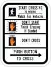 R10 3d pedestrian traffic signal sign
