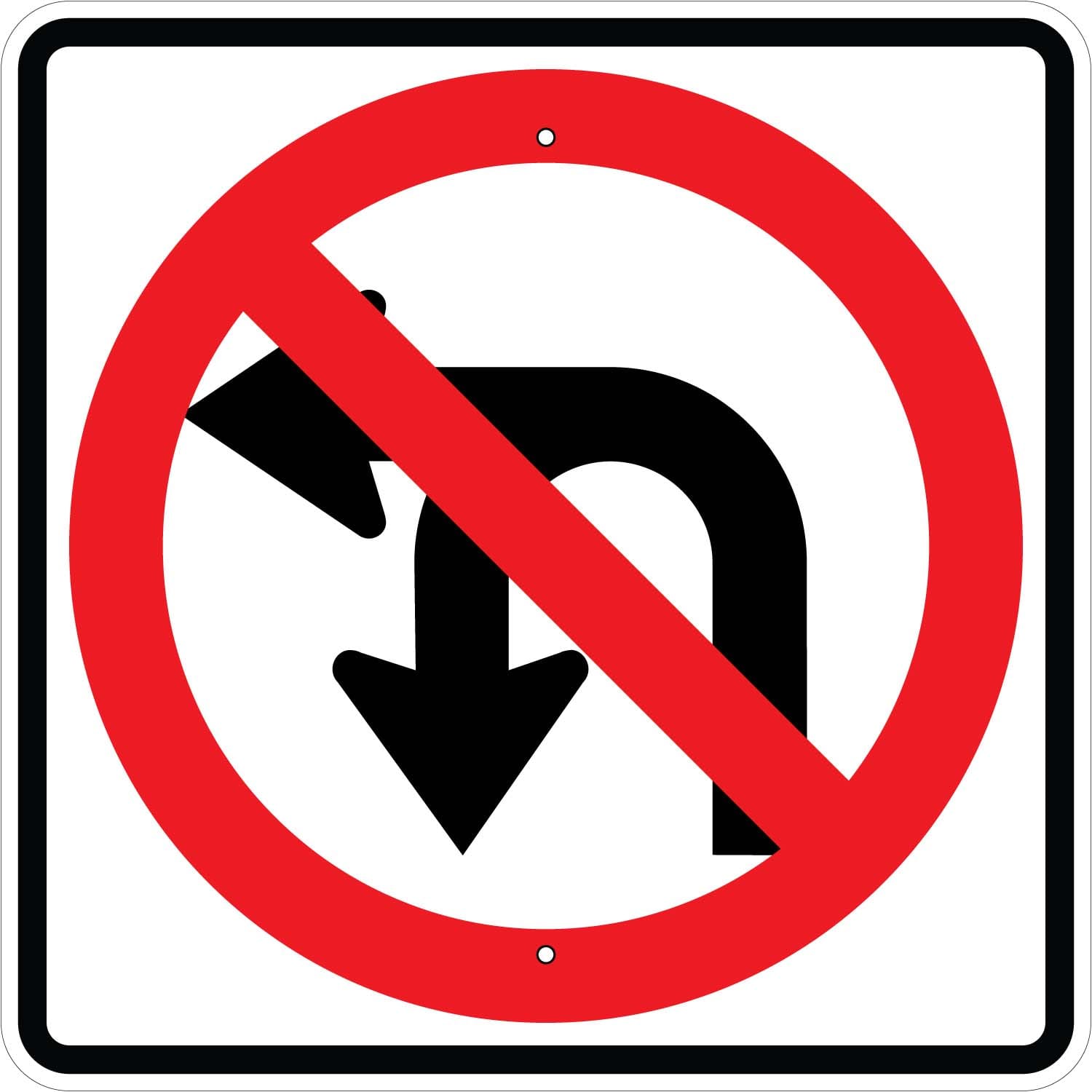 R3 18 no u or left turns sign