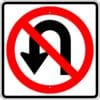 R3 4s no u turn symbol sign