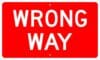 R5 9 wrong way red sign