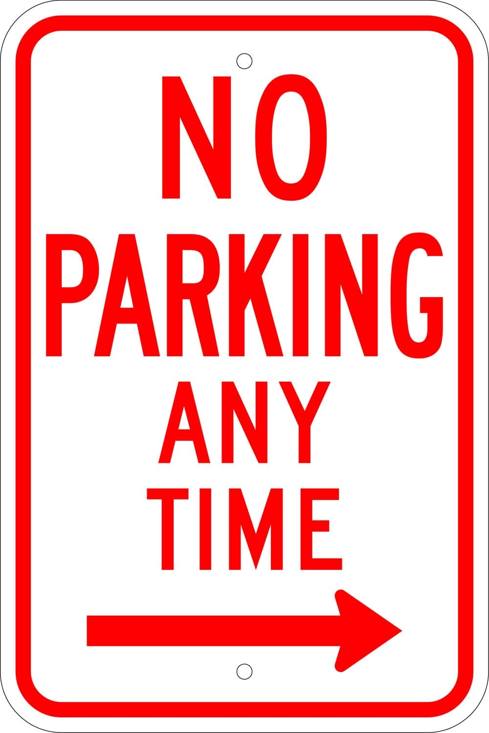 R7 1r no parking anytime right arrow sign 1