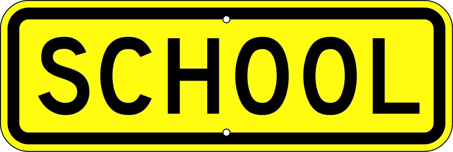S4 3 school sign