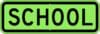 S4 3g school green sign