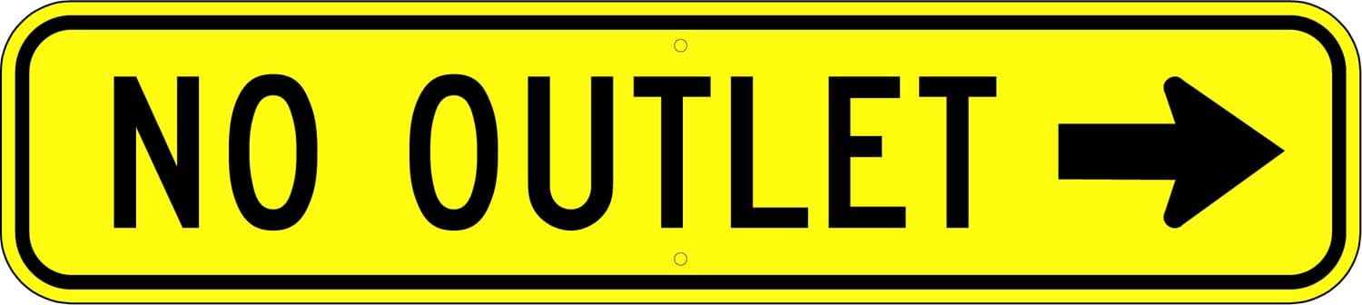 W14 2ar no outlet right arrow