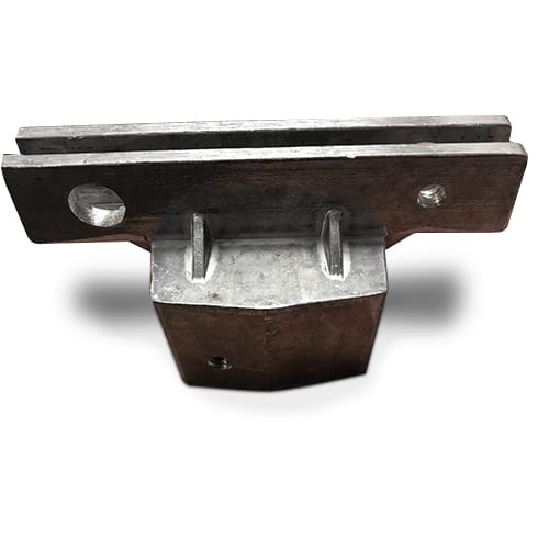 BA9F square pipe post street sign bracket