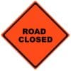 road closed roll up sign