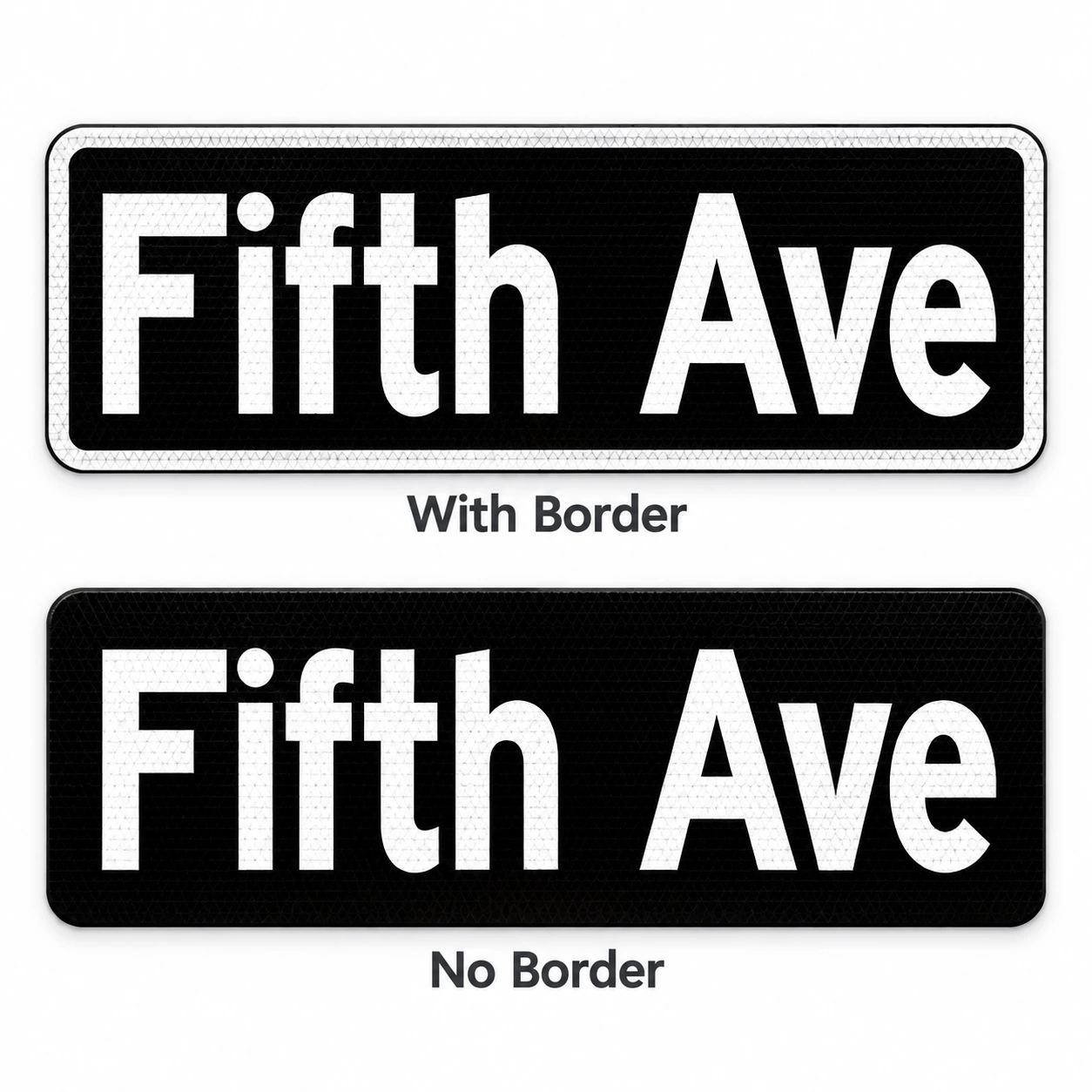 street name sign black